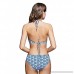 HAIVIDO Women's Sexy Criss Cross Two Piece Bathing Suits Halter High Neck Bikini Swimsuit for Women Blue B07D8GZ8KP